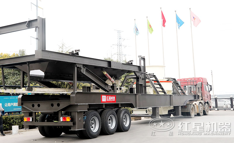 时产200吨可移动的人造沙子机器发往安徽淮南